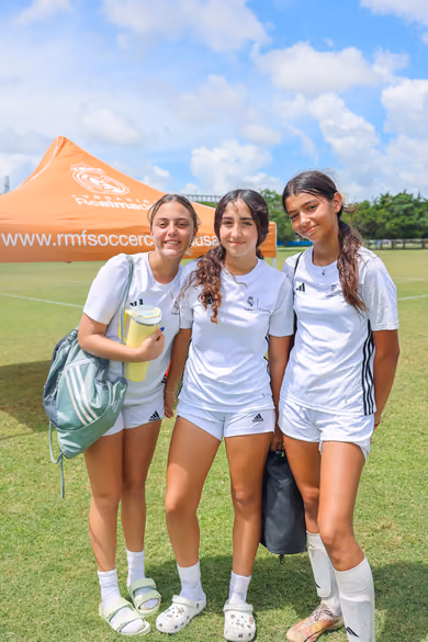 Young player at a Fundación Real Madrid soccer camp